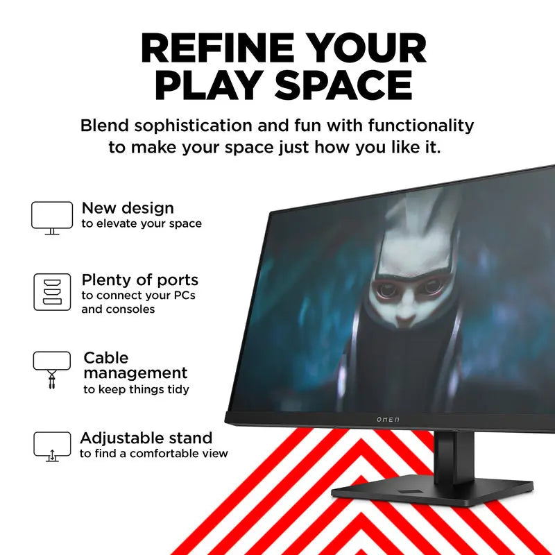 OMEN by HP 24 Gaming Monitor - 23.8In FHD Crisp Details, 165Hz Refresh Rate, for Pc/Console, DP Port, Computer Office Desktop Laptop Component Monitor