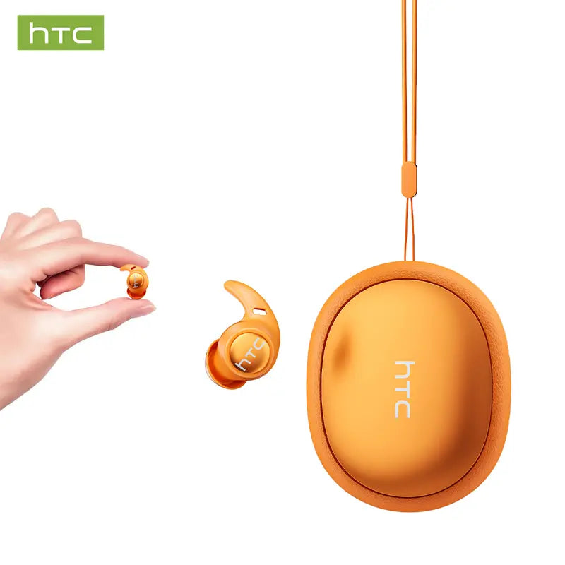HTC NE76 Bluetooth 6.0 Wireless Earbuds - Metal In-Ear Mini Invisible Headset with 20kHz Audio, Lithium-Ion Battery, Noise Isolation, Comfortable for Side Sleepers, Ideal Travel Accessory