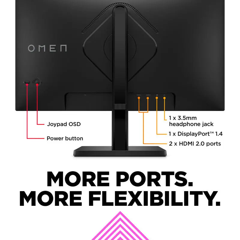 OMEN by HP 24 Gaming Monitor - 23.8In FHD Crisp Details, 165Hz Refresh Rate, for Pc/Console, DP Port, Computer Office Desktop Laptop Component Monitor