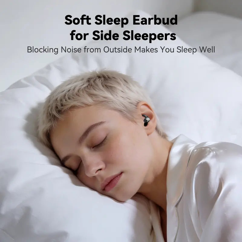 HTC NE76 Bluetooth 6.0 Wireless Earbuds - Metal In-Ear Mini Invisible Headset with 20kHz Audio, Lithium-Ion Battery, Noise Isolation, Comfortable for Side Sleepers, Ideal Travel Accessory