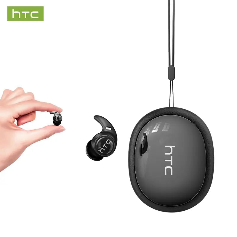 HTC NE76 Bluetooth 6.0 Wireless Earbuds - Metal In-Ear Mini Invisible Headset with 20kHz Audio, Lithium-Ion Battery, Noise Isolation, Comfortable for Side Sleepers, Ideal Travel Accessory