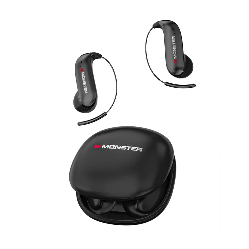 Monster Bluetooth Earbuds - Wireless Headphones with Zero-Gravity Titanium Ear-Hook Design, Noise Isolation, 100 Hours Playtime, Bluetooth 6.0, IPX8 Waterproof, Perfect Electronic Gift for Men and Women